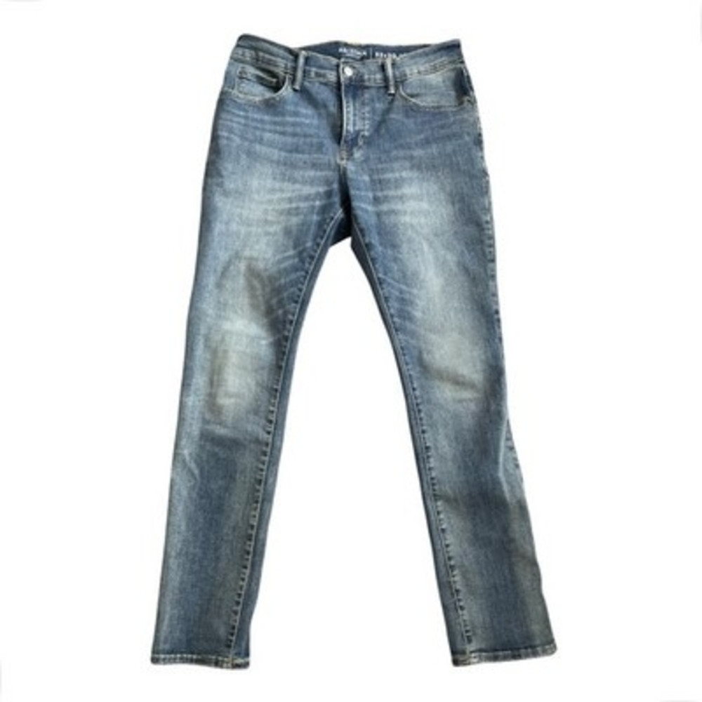 Arizona Jean Co Flex Slim Straight Medium Wash Blue Denim Jeans Sz 32x30 34W VG - Picture 3 of 7